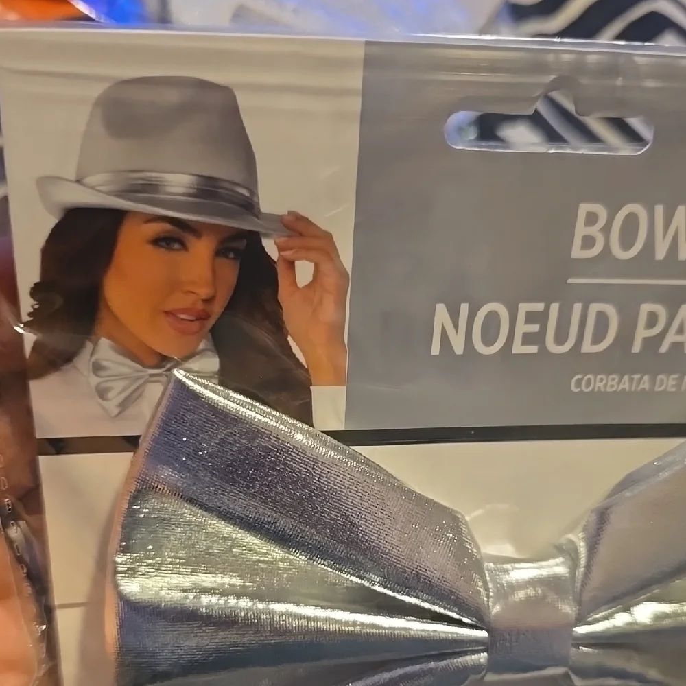 Silver Bow Tie